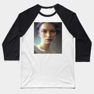 Purple Haired Enchantress (6) - Beautiful Magic Girl Baseball T-Shirt